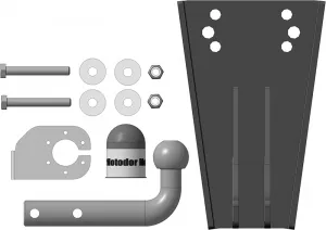Фаркоп Мотодор для УАЗ 37412. Артикул 96502-A Фаркоп Мотодор для УАЗ 37412. Артикул 96502-A