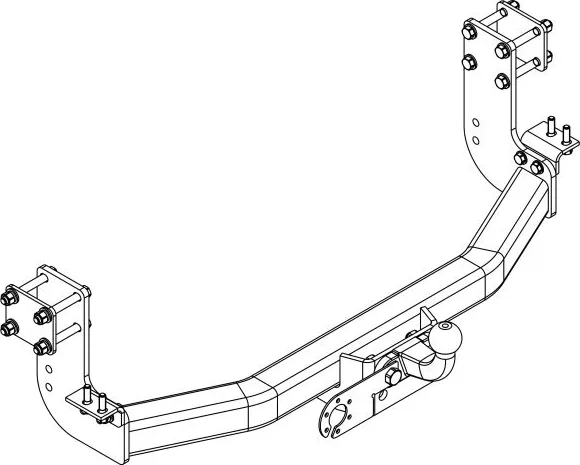 Фаркоп AvtoS для Mercedes-Benz Sprinter Classic W909 2013-2018 фургон без ступеньки. Артикул MB 09