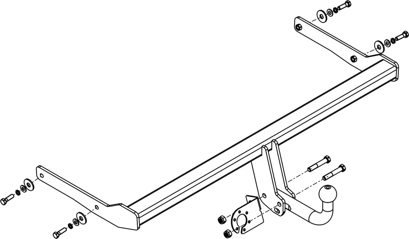 Фаркоп AvtoS для Skoda Karoq 2019-2025. Артикул SK 13 Фаркоп AvtoS для Skoda Karoq 2019-2025. Артикул SK 13