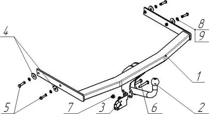 Фаркоп AvtoS для Skoda Fabia I седан, универсал 2000-2007. Артикул SK 05 Фаркоп AvtoS для Skoda Fabia I седан, универсал 2000-2007. Артикул SK 05