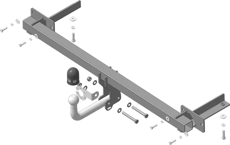 Фаркоп Мотодор для Lada Vesta (вкл. Cross) 2015-2025. Оцинкованный шар. Артикул L101A