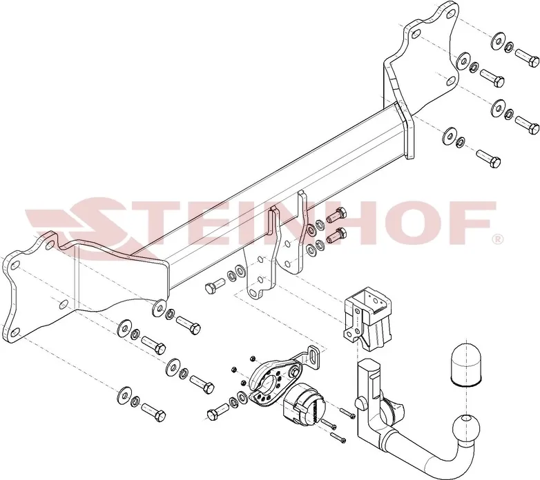 Фаркоп Steinhof для Audi Q8 2018-2025. Быстросъемный крюк. Артикул A-116 Фаркоп Steinhof для Audi Q8 2018-2025. Быстросъемный крюк. Артикул A-116