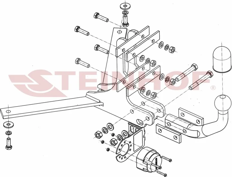 Фаркоп Steinhof для Saab 9-3 универсал 2005-2011. Артикул S-016 Фаркоп Steinhof для Saab 9-3 универсал 2005-2011. Артикул S-016