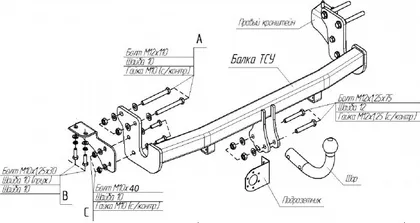 Фаркоп Oris (ранее Bosal) для Mitsubishi Eclipse Cross 2017-2025. Артикул 4159-AX