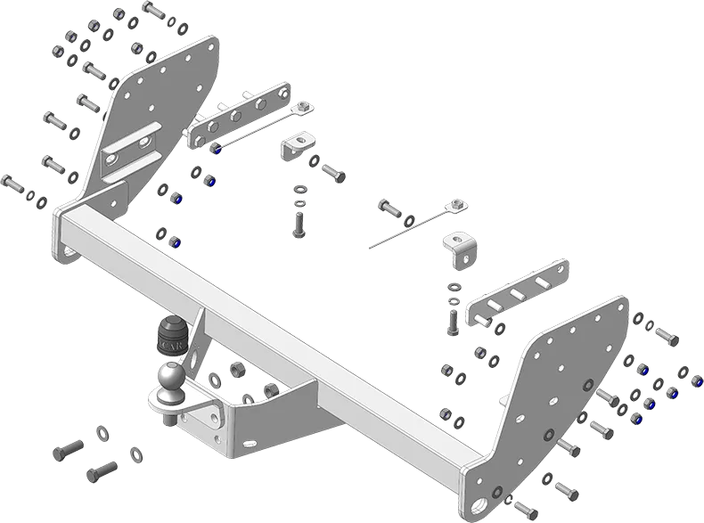 Фаркоп ZincaR оцинкованный для Mitsubishi L200 IV 2006-2014. Оцинкованный шар. Артикул ZM301FE Фаркоп ZincaR оцинкованный для Mitsubishi L200 IV 2006-2014. Оцинкованный шар. Артикул ZM301FE
