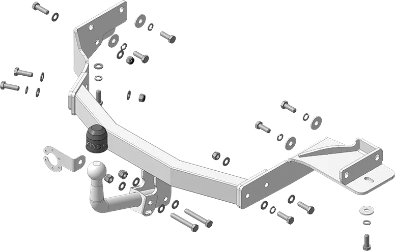 Фаркоп ZincaR оцинкованный для Hyundai Santa Fe IV рестайлинг 2020-2025 с оцинк. шаром. Артикул ZK101A Фаркоп ZincaR оцинкованный для Hyundai Santa Fe IV рестайлинг 2020-2025 с оцинк. шаром. Артикул ZK101A
